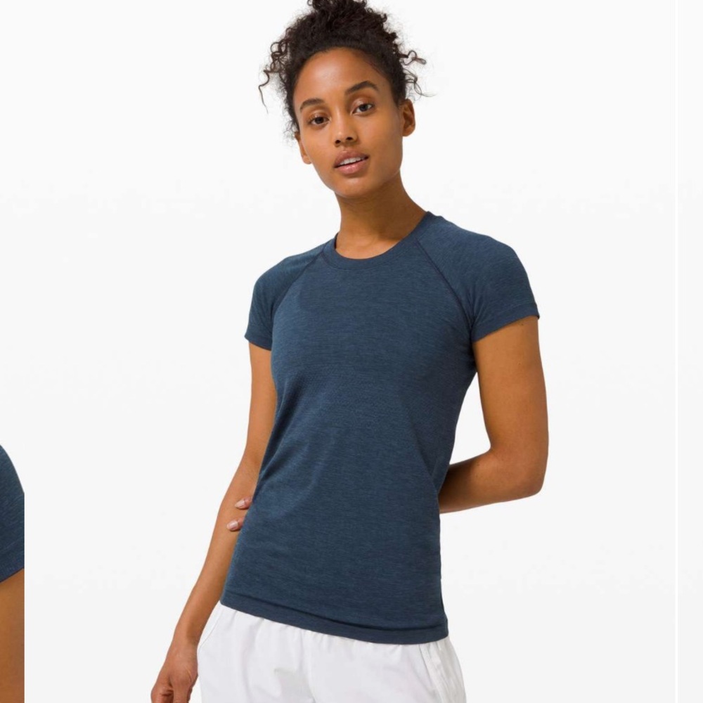 Lululemon Swiftly Tech Short Sleeve Shirt 2.0*Waist Length*,6,Ink Blue/True Navy